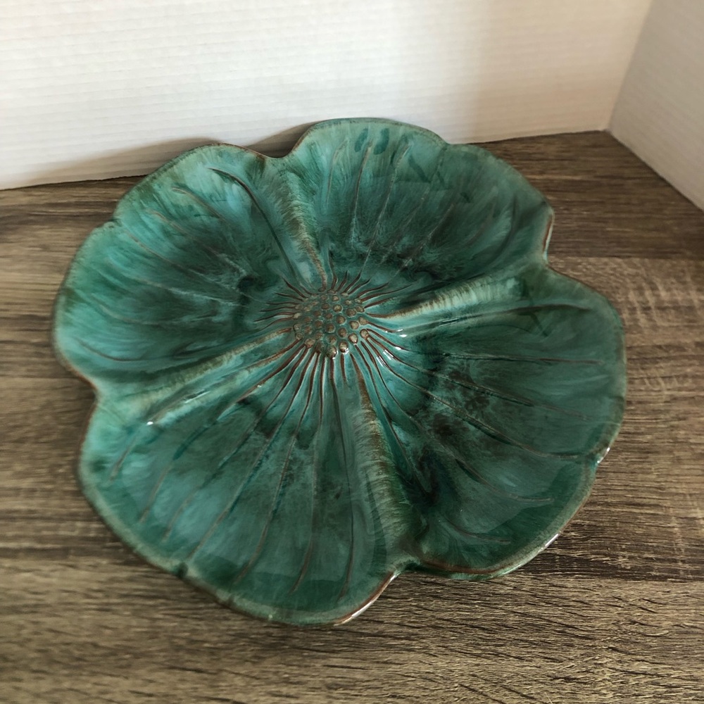 Vtg Blue Mountain Pottery Floral Serving Platter